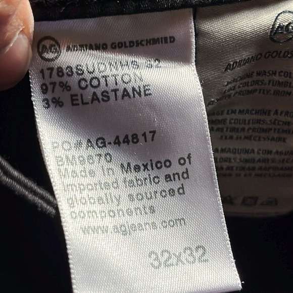 AG Adriano Goldschmied The Tellis Modern Slim Navy Blue Mens Jeans Pants 34x32 - Picture 10 of 12